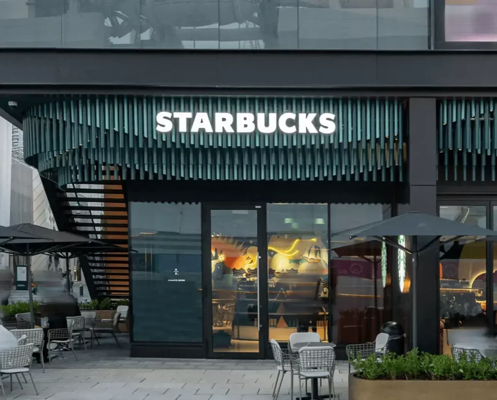 Starbucks coffee restaurant UK