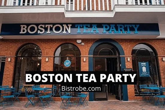 Boston Tea Party menu with prices in the UK