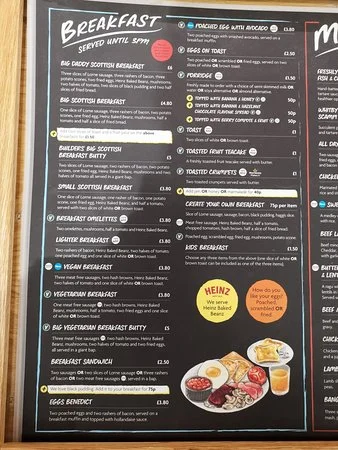 Morrisons breakfast menu - Morrisons cafe menu