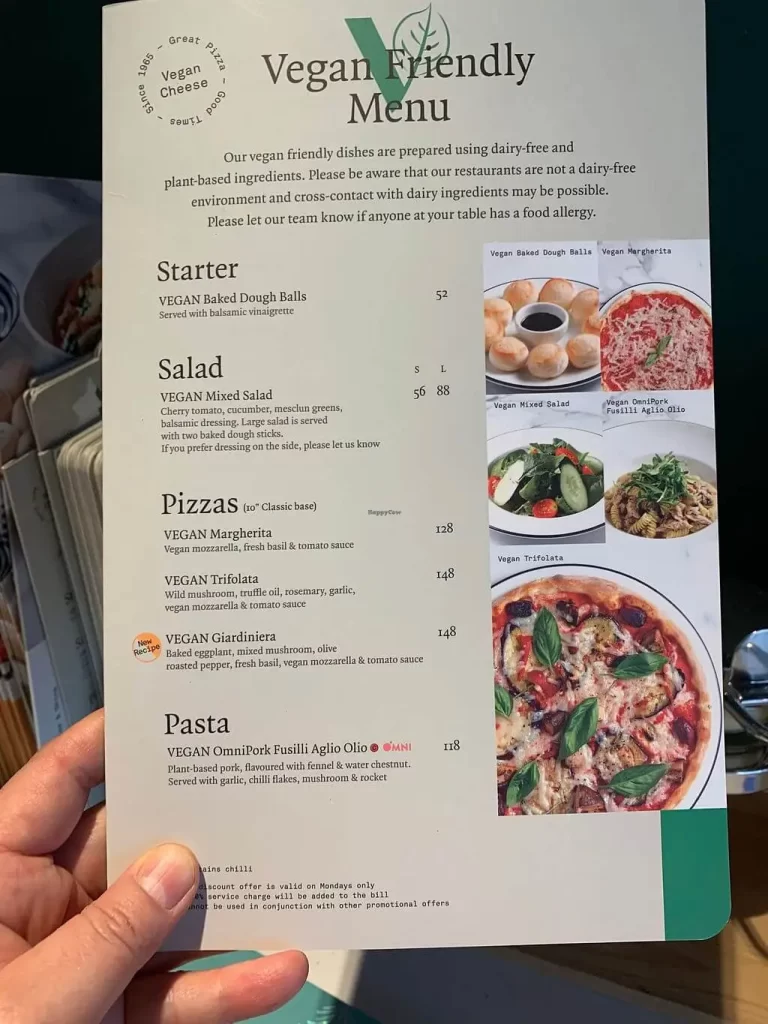 Pizza express vegan menu