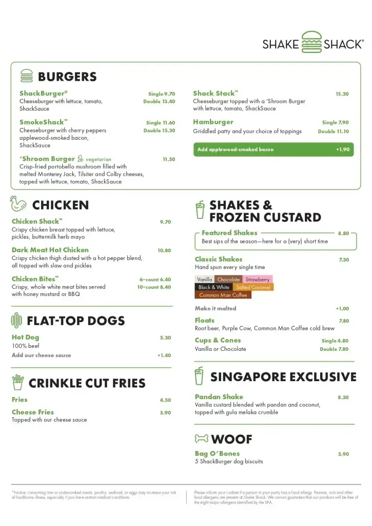 Shake Shack updated menu